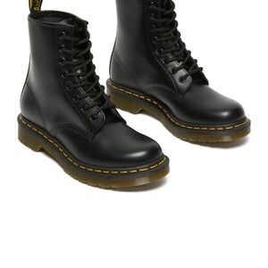 Dr. Martens Black Boots with Yellow Stitching